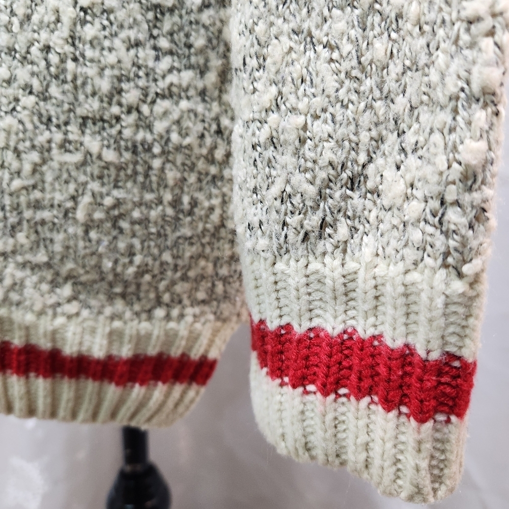 Cabin Stripe Chenille Oatmeal Heather BLUENOTES Knit Sweater (XL) - Picture 9 of 11